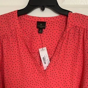 Worthington  polka dot blouse, 3/4 sleeve